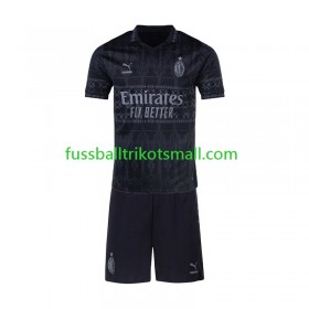 Fußballtrikots AC Mailand Kinder Schwarz 2023-2024 Kurzarm Fourth trikot kaufen